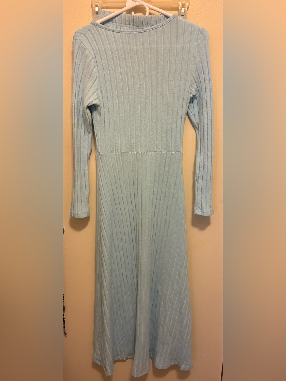 Light Blue Ribbed Pajama Set